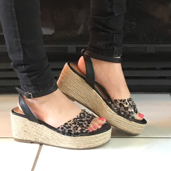 Shoes - LEOPARD WEDGES